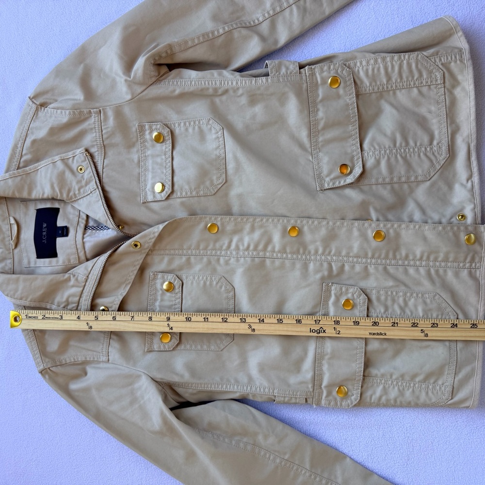 J. Crew Tan Utility Jacket with Gold Buttons - Picture 12 of 14